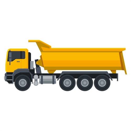 Construction Theme Dump Truck Transparent Sticker